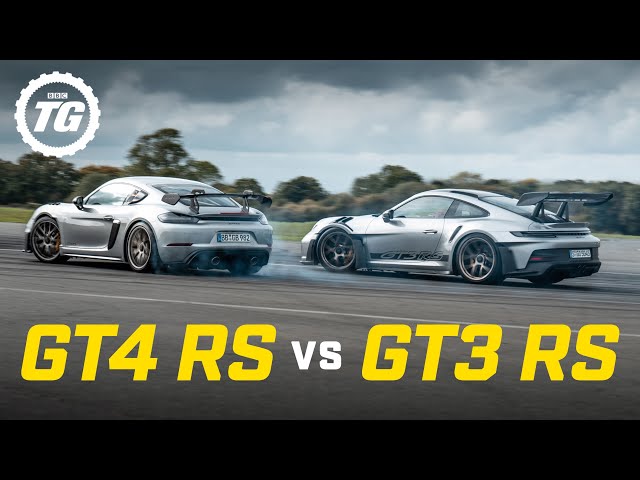 Porsche 911 GT3 RS vs Cayman GT4 RS: Definitive Track Test | Top Gear