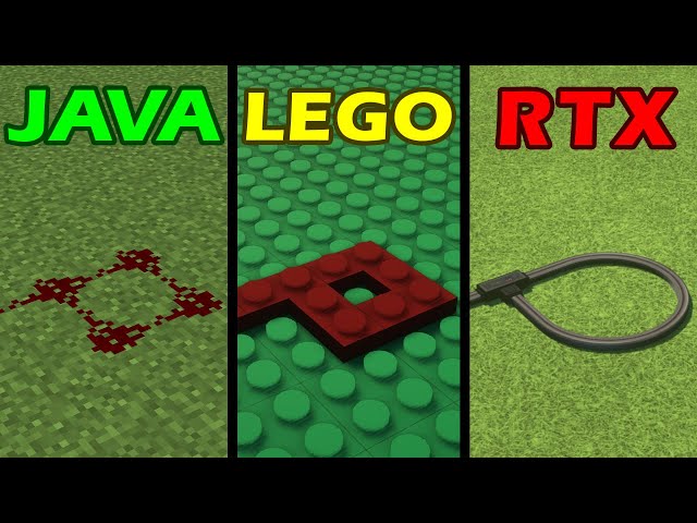 Minecraft Java vs Lego vs RTX be like: