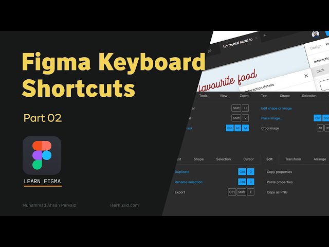 Figma Common keyboard Shortcuts Part 2 - Figma for Beginners