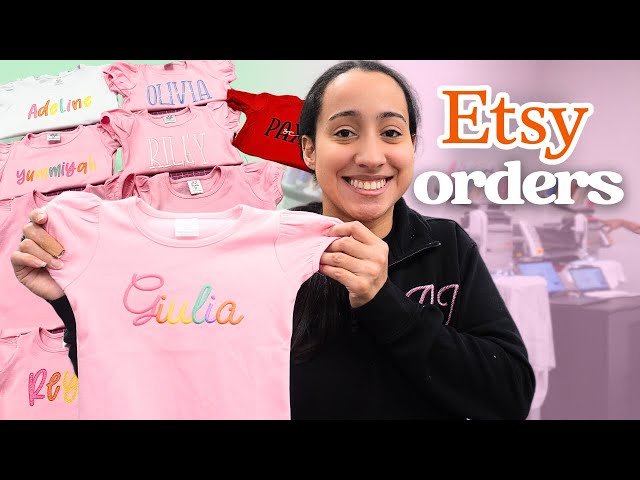 Small Business Vlog✨ A Realistic Day Working on Etsy Orders for my kids clothing shop