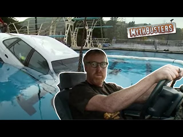 Can You Escape a Sinking Car Before Running Out of Air? | MythBusters