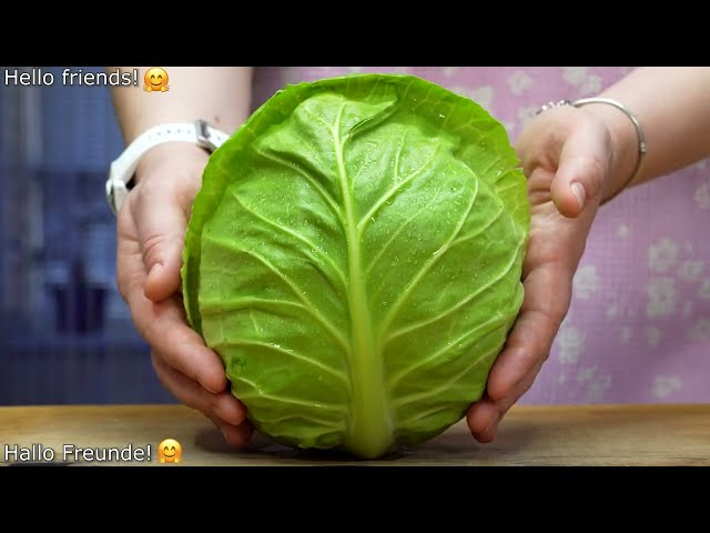 Cabbage with onions is tastier than meat! Why didn't I know this recipe? ASMR recipe