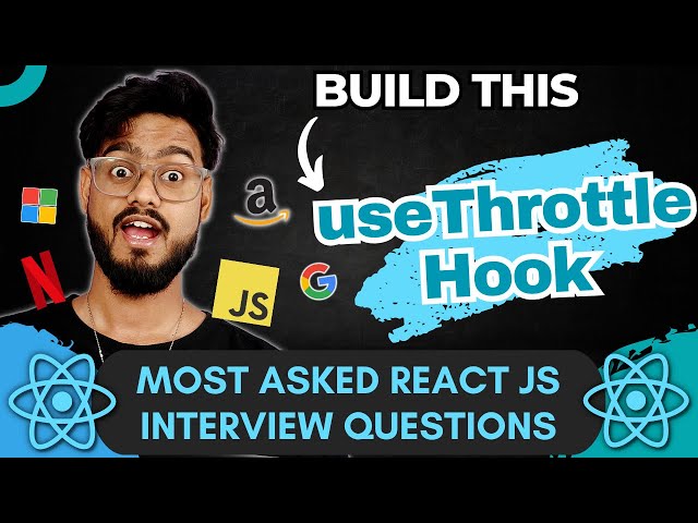 React JS Interview Questions ( useThrottle Hook ) - Frontend Machine Coding Interview Experience