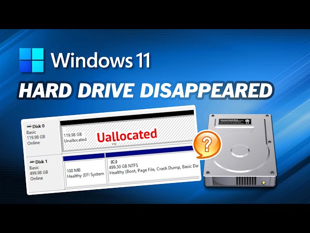 How to Fix Hard Drive Disappeared in Windows 11