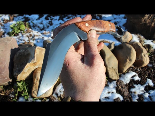 Knifemaking ~ Karambit from an old leaf spring with olive wood handle