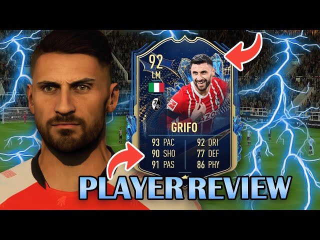 IS HE WORTH IT? 92 VINCENZO GRIFO TOTS SBC PLAYER REVIEW - FIFA 23 ULTIMATE TEAM