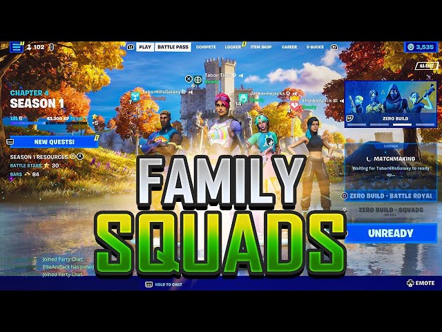 Fortnite Chapter 4 Squads With ALL 3 OF MY KIDS (Tabor Hill FAMILY Squads)