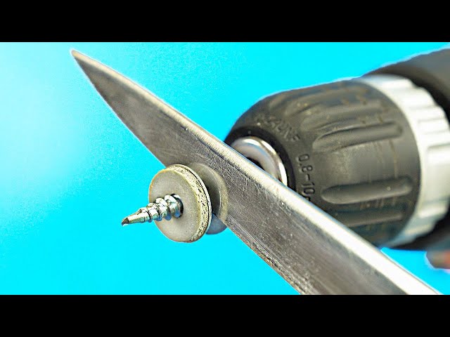 KNIFE is like a RAZOR in two minutes! It even cuts self-tapping screw! Cool ideas for sharpening