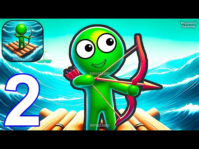 Stickman Ocean War: Raft Survival 3D - Gameplay Walkthrough Part 2 Stickman Stack Raft War io