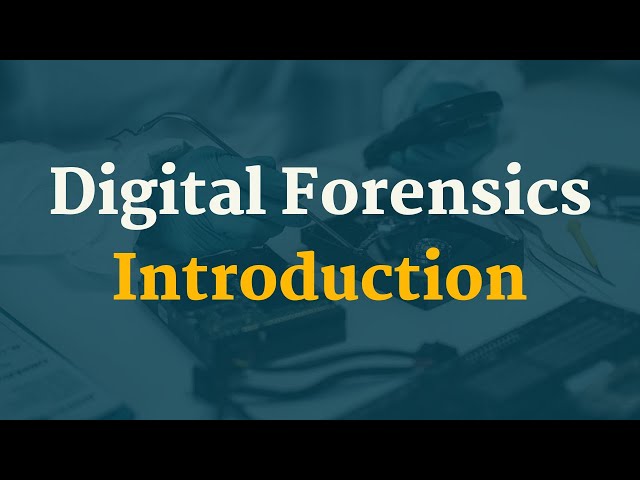Digital Forensics Tutorial 1 - An Introduction