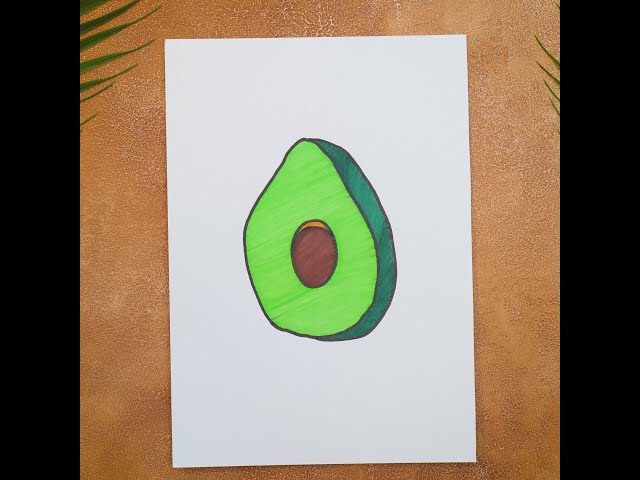 How To Draw An Avocado Easily 🥑