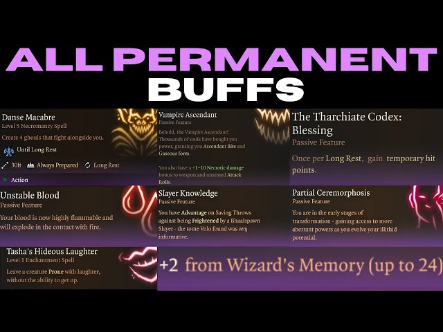 Baldur's Gate 3: All Permanent Act 3 Buffs & How to Get Them | Full Walkthrough Guide