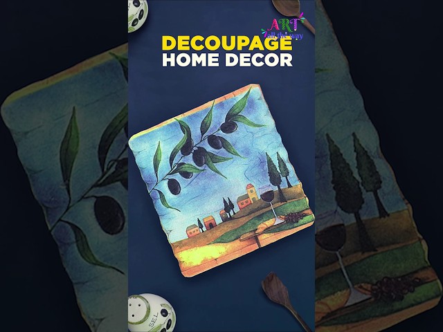 Decoupage Home Decor #ventunoart #craft #diy #diycrafts #shorts #shortvideo #home #homedecor #short