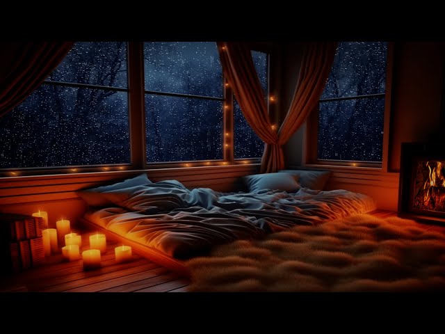 🌧️🔥Cozy Ambiance | Rain and Fireplace Sounds for Focus, Relax, Study, and Work