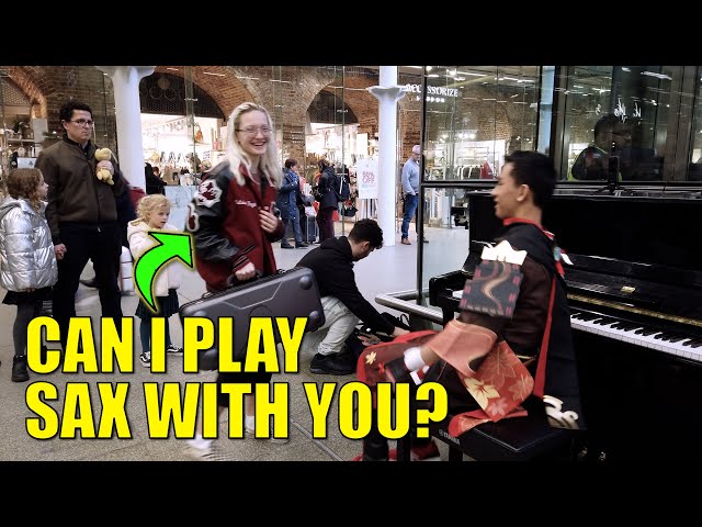She Asked Can I Play Sax With You on Public Piano | Cole Lam
