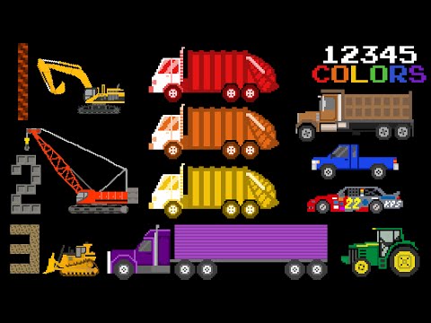 Educational Vehicles Volume 1 - Colors & Counting, Street & Construction - The Kids' Picture Show