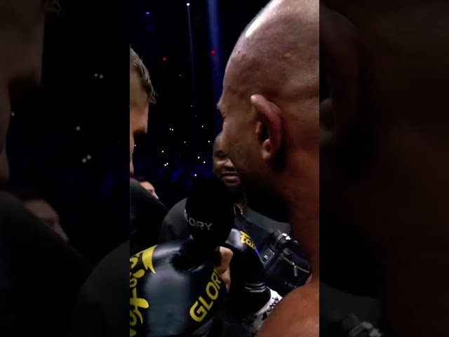 Overeem went face-to-face with Rico after beating Badr Hari at #COLLISION4