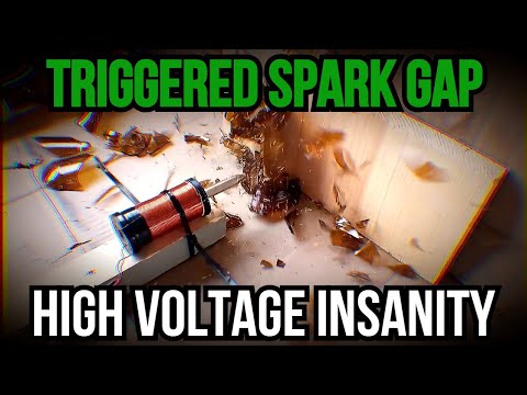 CAPACITOR DISCHARGE THROUGH A TRIGGERED SPARK GAP HIGH VOLTAGE HOW TO INSANITY
