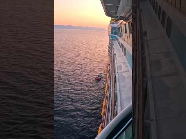 Pilot leaving a cruise ship! 🛳️👨‍✈️ #cruise