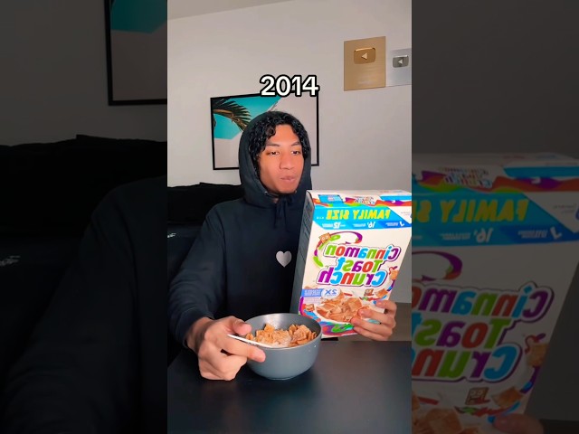 How it was Eating Cereal Back Then VS Now 2024 😞 #shorts