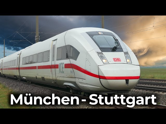 4K Cab Ride | Across southern Germany on the ICE 4 | Munich - Augsburg - Ulm - Stuttgart | Railway