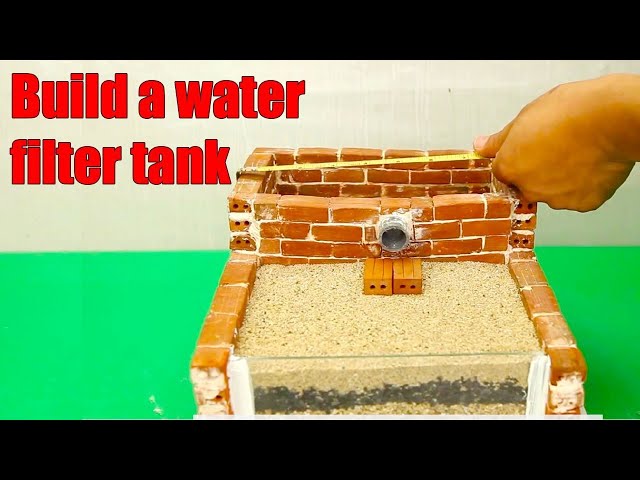 Bricklaying model, How to build a water filter tank with mini bricks