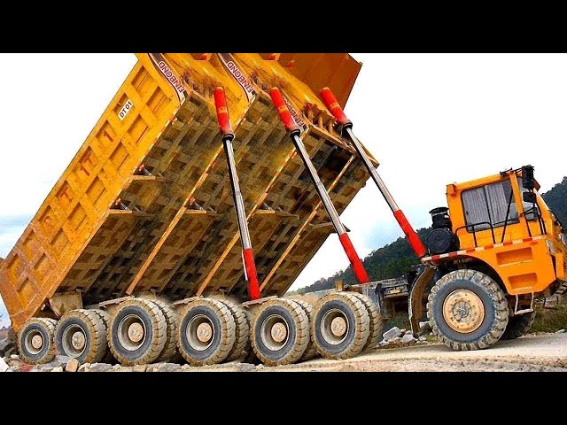 10 Extreme Dangerous Biggest Dump Truck Operator Skills, Fastest Heavy Equipment Machines Driving