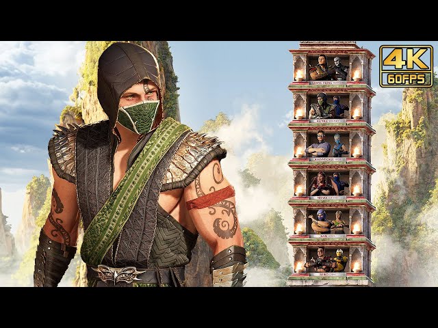 Mortal Kombat 1 (PS5) REPTILE Klassic Towers Gameplay (with Intro Dialogues) @ 4K 60ᶠᵖˢ ✔