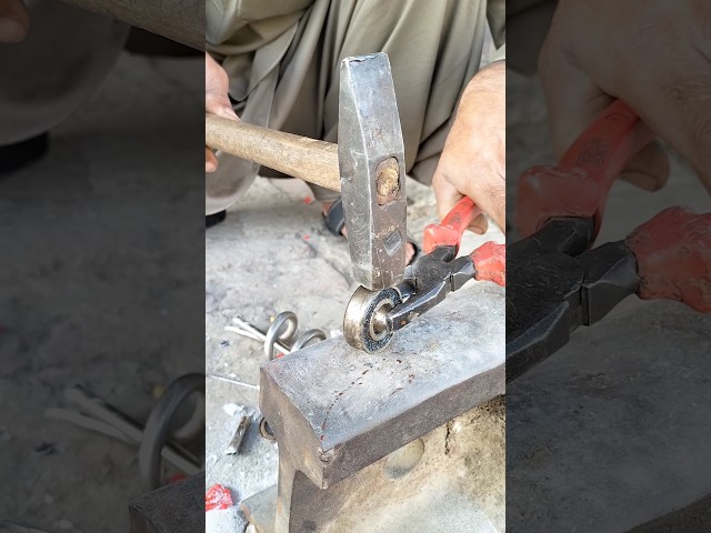 crushing the bearing with hammer 🔨 #shorts