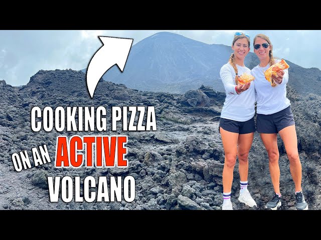 Eating Pizza on LIVE Volcano LAVA - Guatemala Adventure Hike