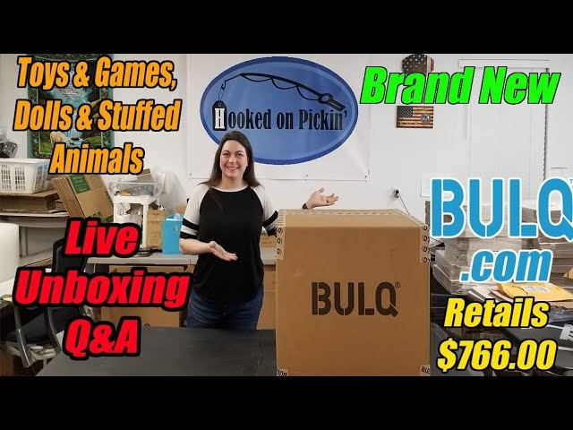 Live Unboxing Bulq.com Q&A Brand New Toys Dolls Animals Online Reselling