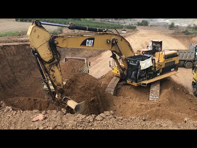 Caterpillar 365C Excavator Loading Unstoppably In Different Mining Sites - Mega Machines Movie