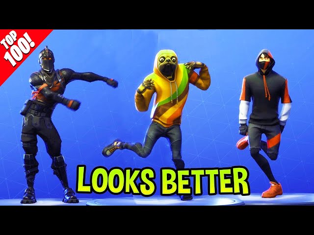 TOP 100 FORTNITE DANCES & EMOTES LOOKS BETTER WITH THESE SKINS.! (Fortnite Battle Royale)