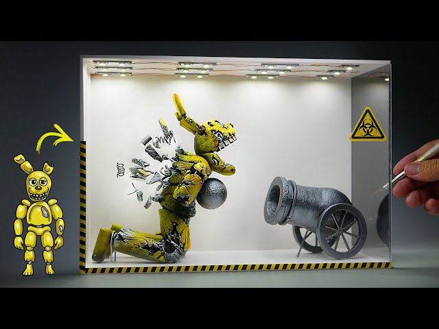 Diorama of realistic FNaF Springtrap in the Laboratory