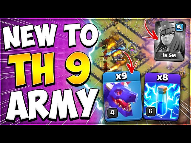 No Heroes No Problem! New to TH9 Dragon Attack Strategy for War in Clash of Clans
