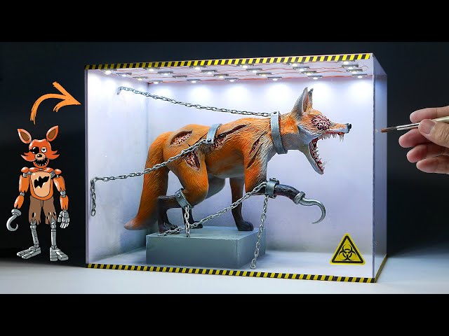 Diorama of real life FNaF Foxy in the Laboratory