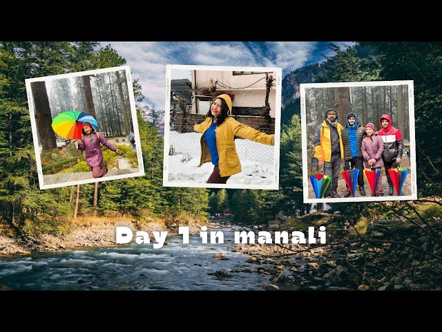 Our first snowfall experience 🤍🌨️| Day 1 in Manali😶‍🌫️🌨️| Travel vlog.
