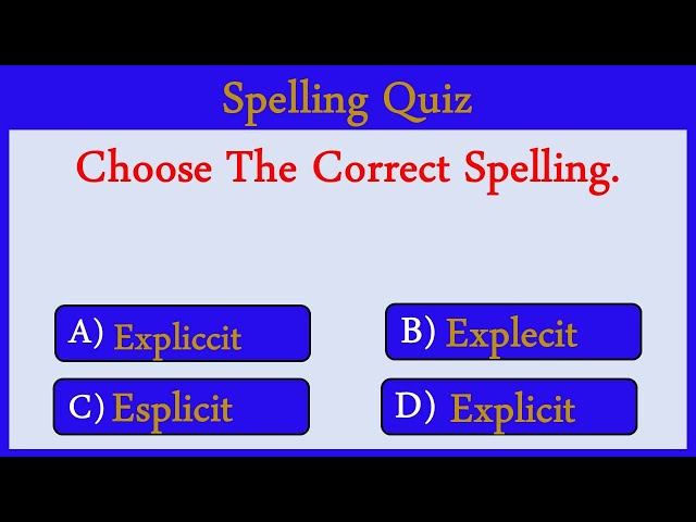 Spelling Quiz 41: Can You Score 15/15?
