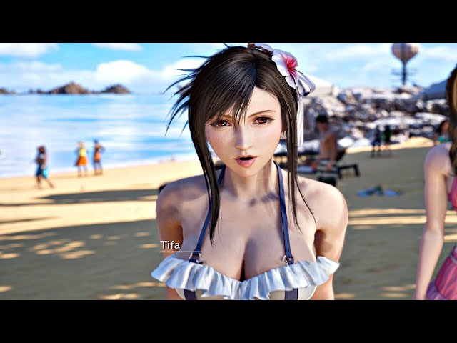 Tifa In Bikini All Scenes - Final Fantasy 7 Rebirth (PS5) 2024 Cloud and Tifa Romance