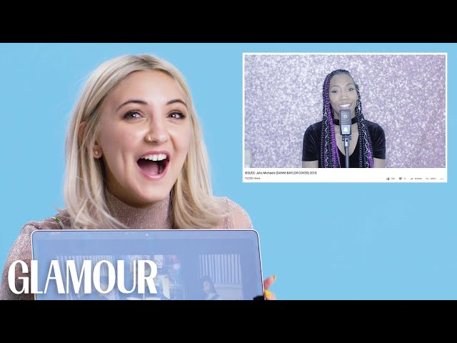 Julia Michaels Watches Fan Covers on YouTube | You Sang My Song | Glamour