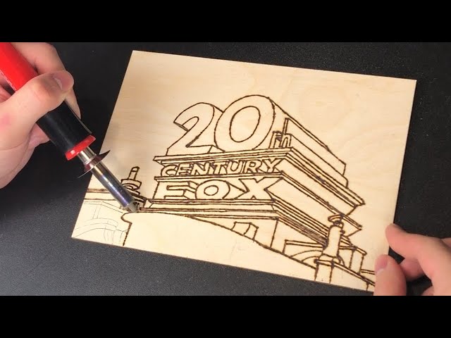 20th Century Fox Logo Wood Burning
