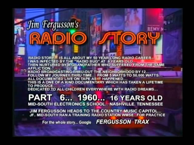 CLASSIC JIM FERGUSSON!!! - 1960 WMSE/ME AT 16/ELVIS AWARD - JIM FERGUSSON'S RADIO STORY- RS 06XSB