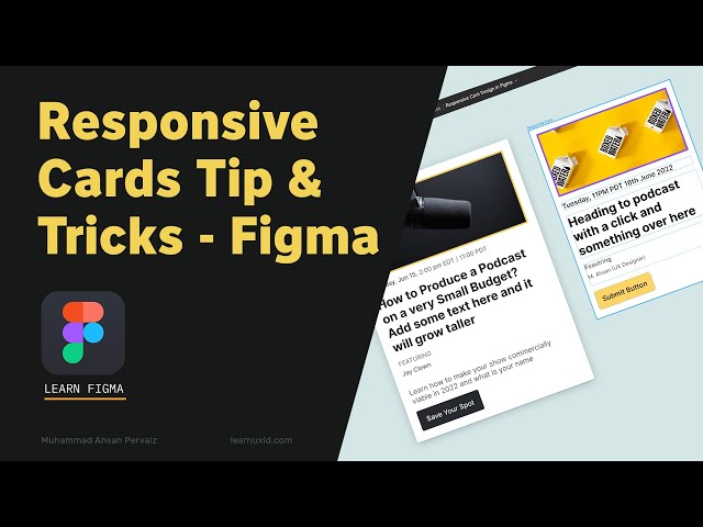 Responsive Card Component UI Design in Figma with ease - Figma Tips and Tricks Tutorial