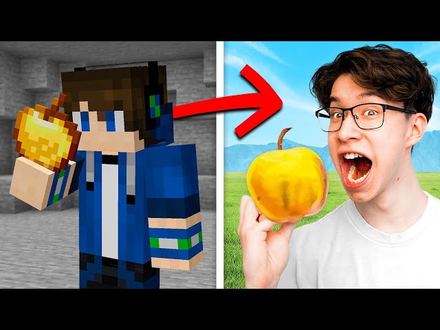 Anything My Friend EATS in Minecraft, He Eats in REAL LIFE!