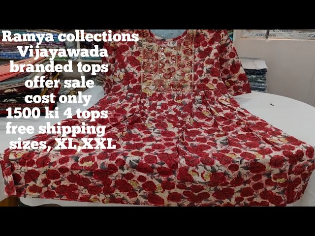 @ramyacollections VJA/umbrella Branded XXL Tops/Rs 1500 ki 4 Tops Offer Sale/Free Shipping 🥰💃🥳🥰💃🥳