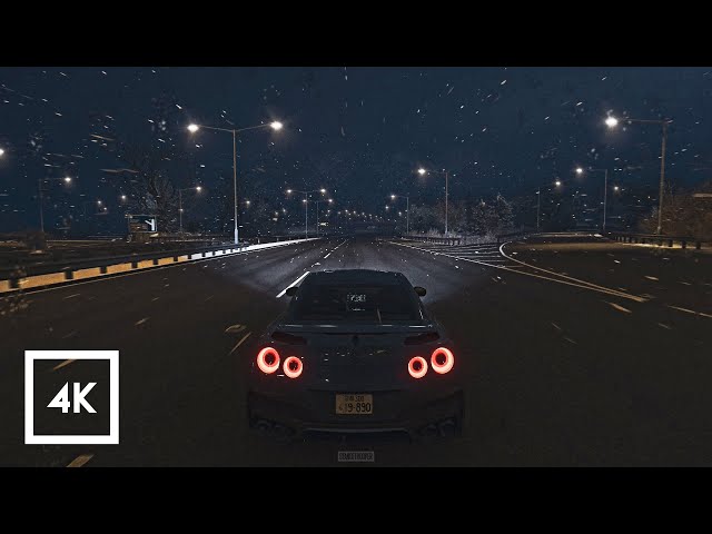 Ø𝐧𝐞𝐡𝐞𝐚𝐫𝐭 & 𝐑𝐞𝐢𝐝𝐞𝐧𝐬𝐡𝐢 - 𝐒𝐧𝐨𝐰𝐟𝐚𝐥𝐥 (𝐬𝐥𝐨𝐰𝐞𝐝) | 1 Hour Loop | Night Drive | Nissan GTR R35 #nightdrive