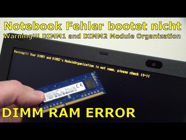 Acer Laptop - Your DIMM1 and DIMM2's Module Organization ist not same - [English subtitles]