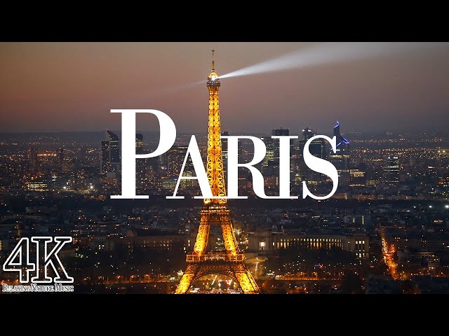 Paris 4K drone view • Stunning footage aerial view of Paris | Relaxation film with calming music