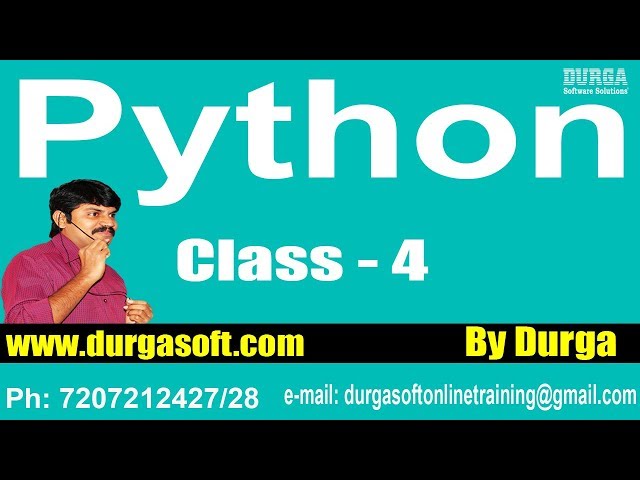Learn Python Programming Tutorial Online Training by Durga Sir On 30-01-2018