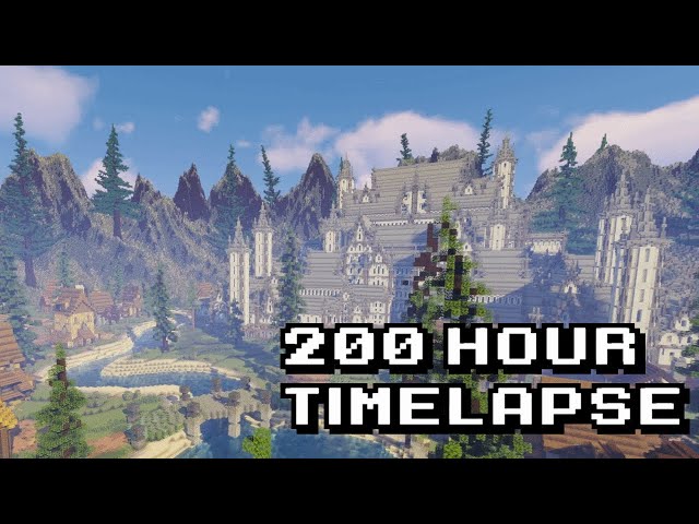 Minecraft Medieval Village Timelapse - Valley of the Prosperous Noble 4K 60 FPS
